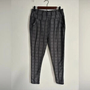 Women's XL Houndstooth Stretch Leggings Fleece‎ Lined Pull On Preppy Acadamia